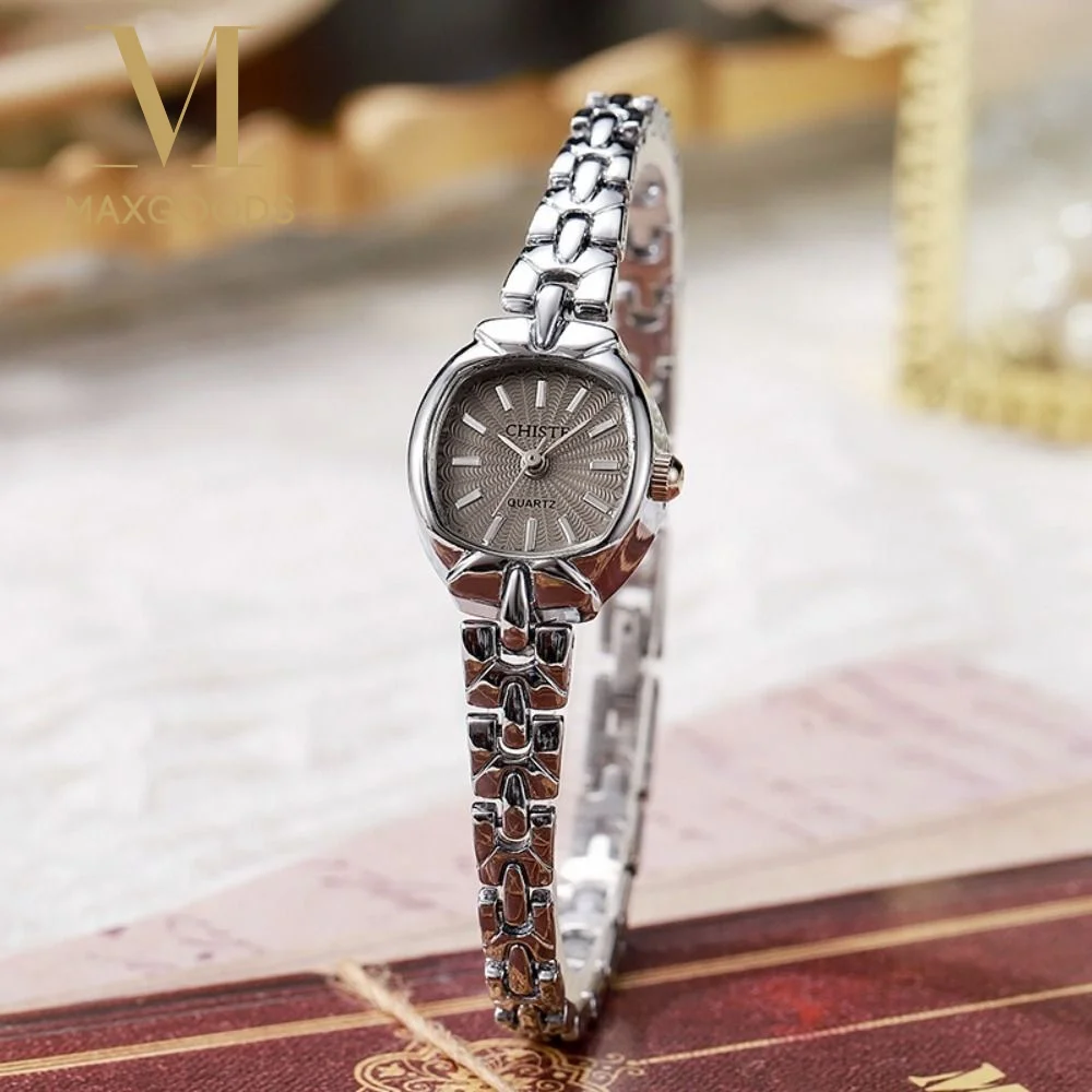 Fashion Alloy Bracelet Watches Gold Retro Wristwatch Quartz Watch Student