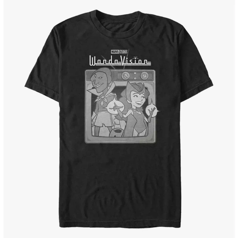 

Marvel Genuine New Marvel Wandavision Vintage TV Comic Print Men's and Women's Short Sleeve Plus Size Casual T-Shirts