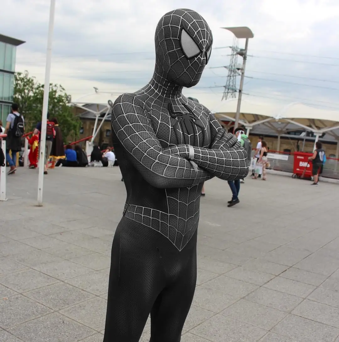 Maguire Black Raimi Symbiotic Spiderman Cosplay 3D Logo & Bodysuit Superhero Zentai Suits Spandex Halloween Costume Disfraces