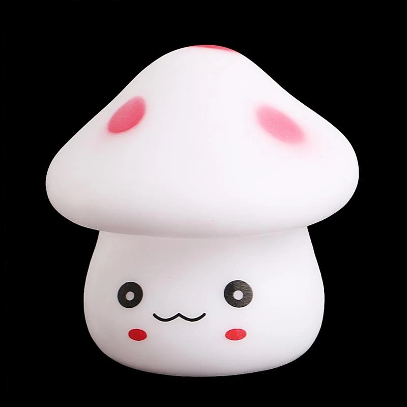 7 Color Changing Mushroom Light LED Lamp Nightlight Romantic Plastic Home Decor