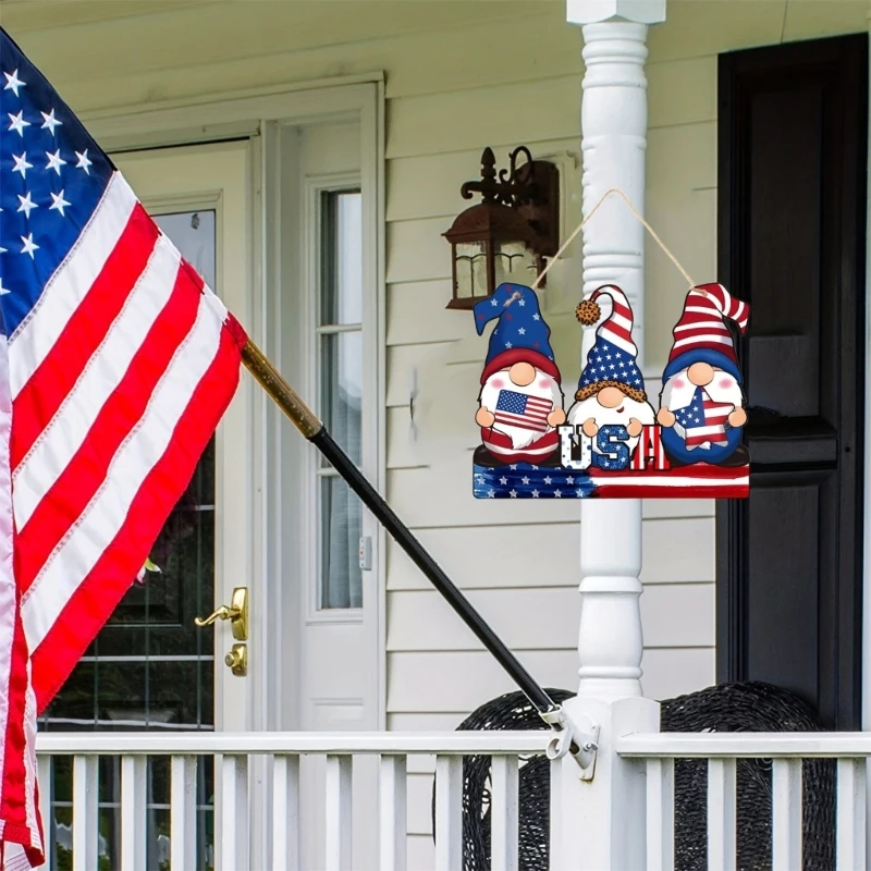 Memorials Door Sign 4th of Julys Wreath American Independences Day Door Hanger