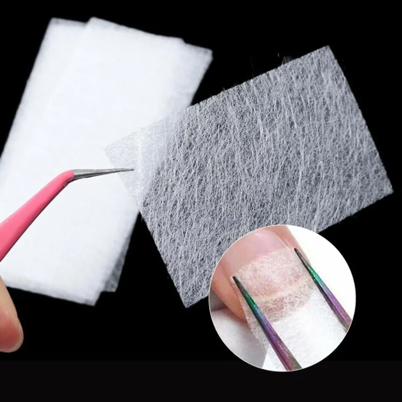 10-50pcs Nail Extension Silk Fiberglass Non-woven Silks Form Wrap Manicure Building UV Gel French Acrylic Tips Glass Fiber Paper