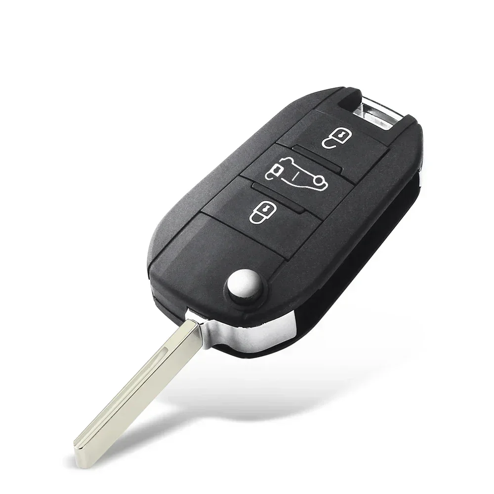 Keywe 2 szt. Obudowa pilota z kluczykiem samochodowym z klapką do Citroen C3 C4 C5 C6 dla Peugeot 308 4008 508 2014 2017 2019 HU83 VA2