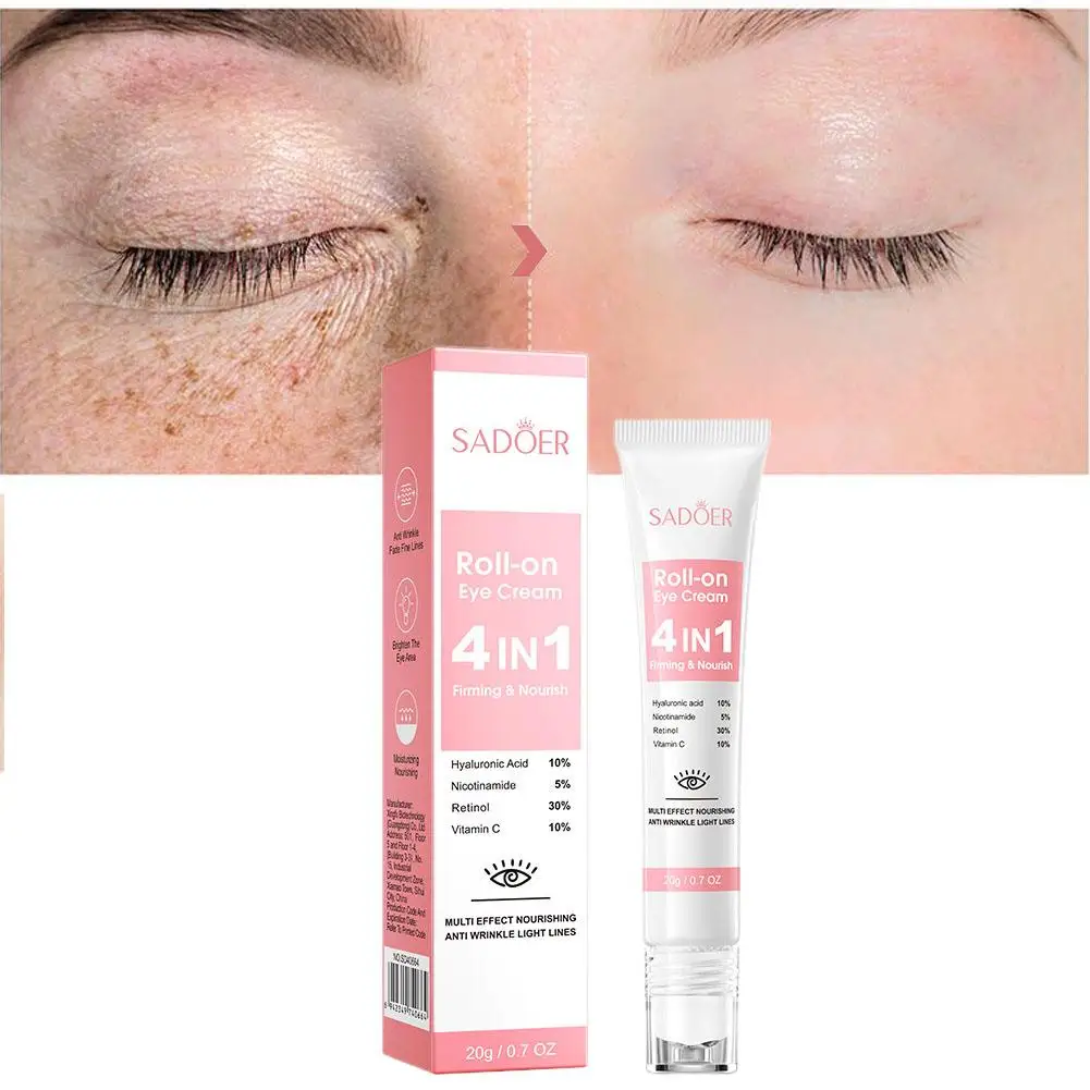 Creme instantâneo para remoção de bolsa de olhos, retinol, antirrugas, firmador da pele, linhas finas, anti-círculo escuro, inchaço, iluminar, cuidados com os olhos, novo