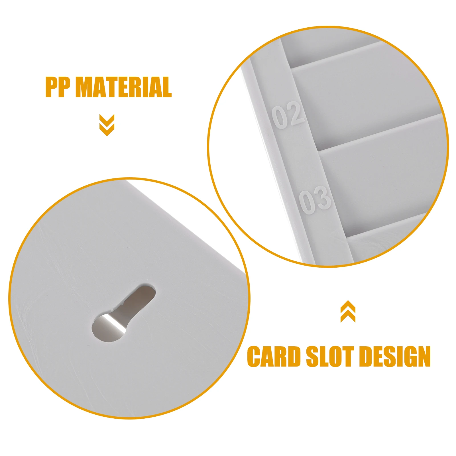 

28 Slots Card Holder Rack for Attendance Cards Storage PP Wall Mount Timecard Display Stand Plastic Office School Supply