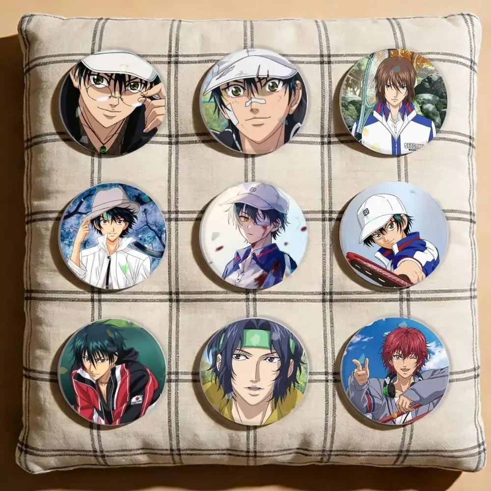 Prince of Tennis Icon Badge Handmade Tinplate Brooch for Chest Ornament Gifts Easter decorations