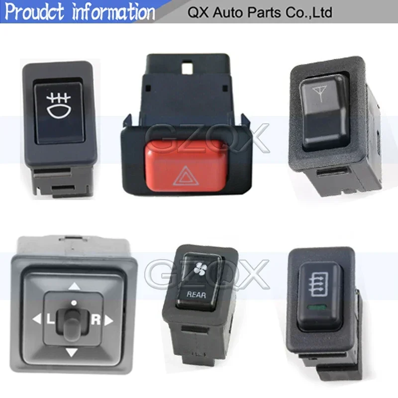 CAPQX For Mitsubishi Pajero Montero V31 V32 V33 V43 Rear heat fog light Warning Light antenna Defrost Mirror control switch