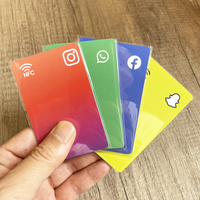 NFC215 504Bytes Increase Your Followers on Instagram Facebook WhatsApp Snapchat NFC Tap Business PVC Card