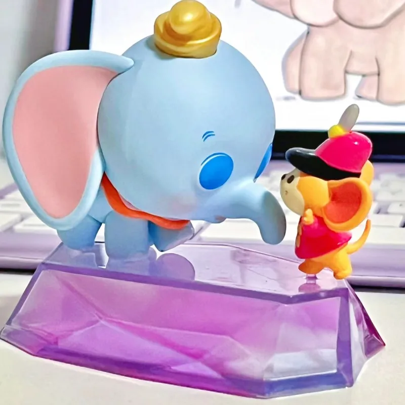 Miniso Disney Toys Dumbo Daytime Illusion Series Anime Peripheral Figures Trendy Model Ornaments Cartoon Holiday Birthday Gifts