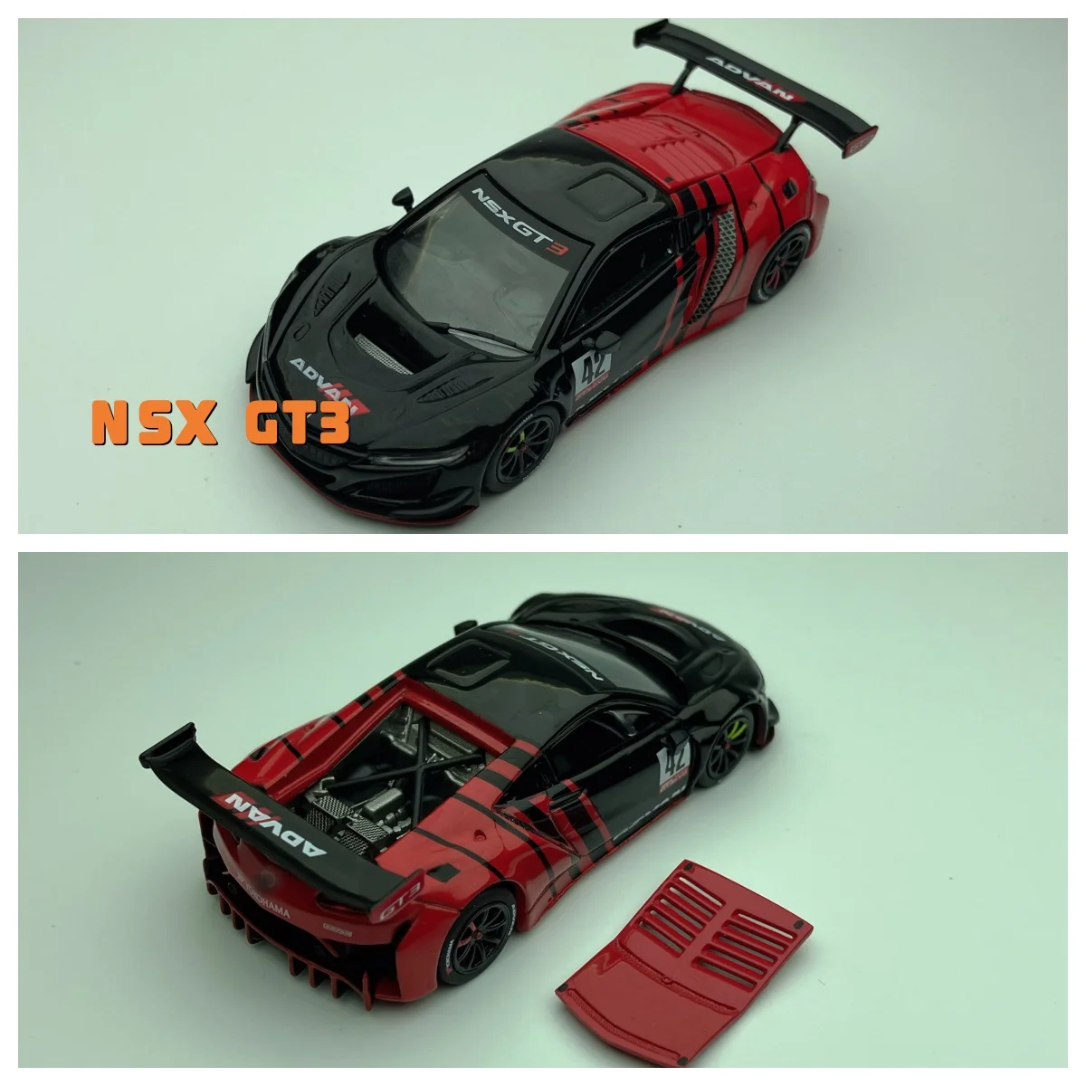 Pop Race 1/64 NSX GT3 Advan JDM Diecast Model Car Alloy