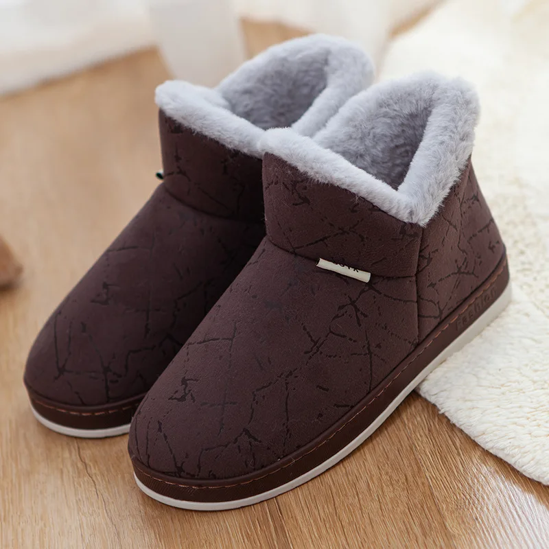 Female Winter Unisex Plus Size 36-47 Casual Plush Shoes Warm Velvet Sneakers Men Women Snow Boots 2023 Household Cotton Slippers