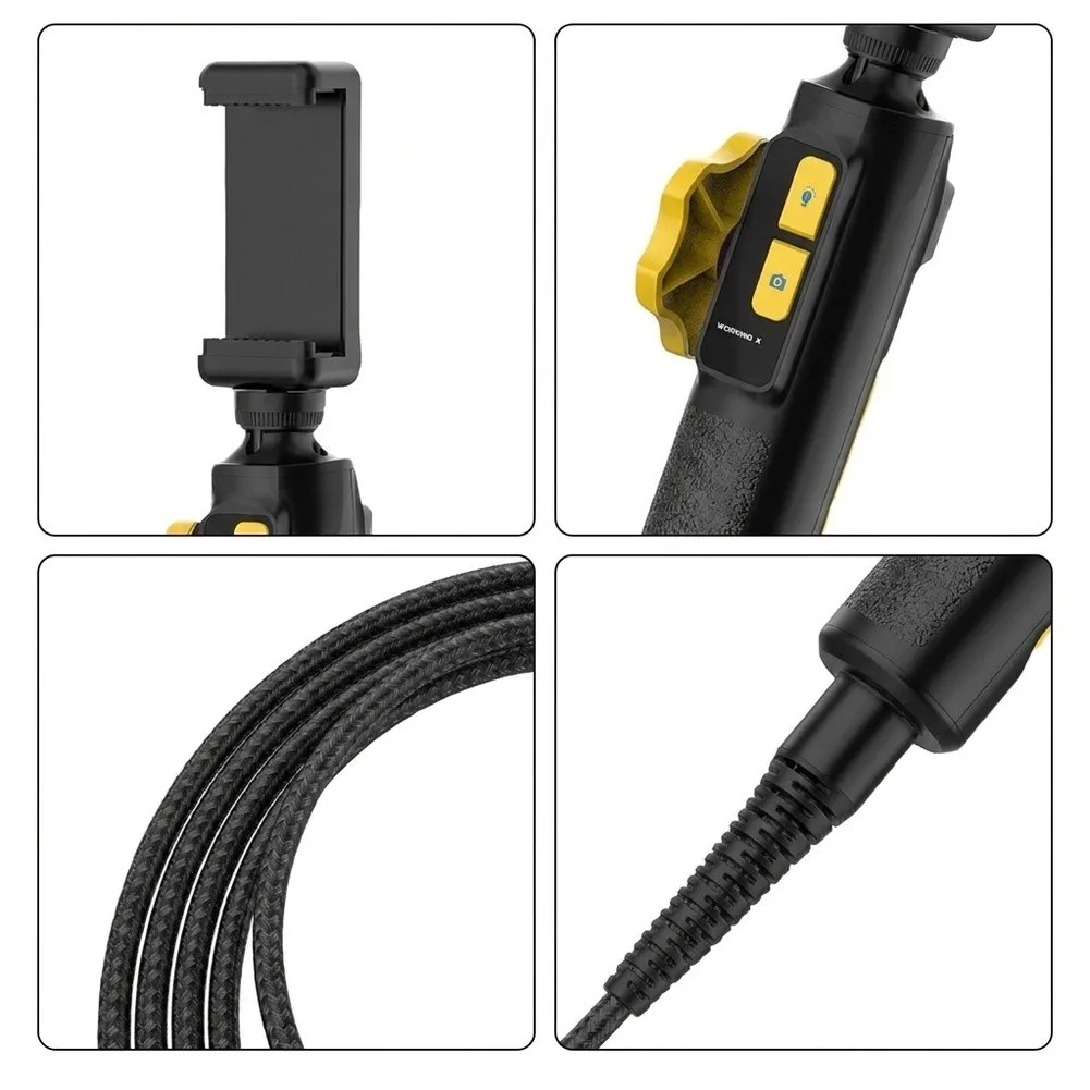 SVB302 6.45mm Articulating Inspection Camera 1080P For Hd With 210 Degree Bendable Probe For Automotive Cylinder Carbon De