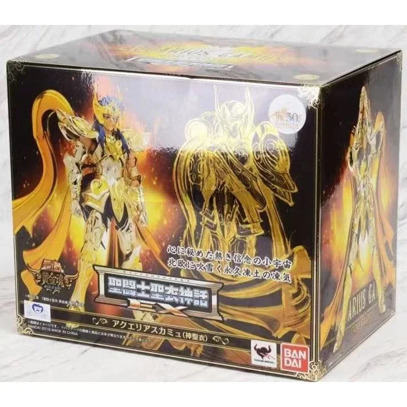 In Stock BANDAI Holy Cloth Myth EX Aquarius Camus Divine Cloth Saint Seiya Golden Soul Anime Character Model Toy Collection