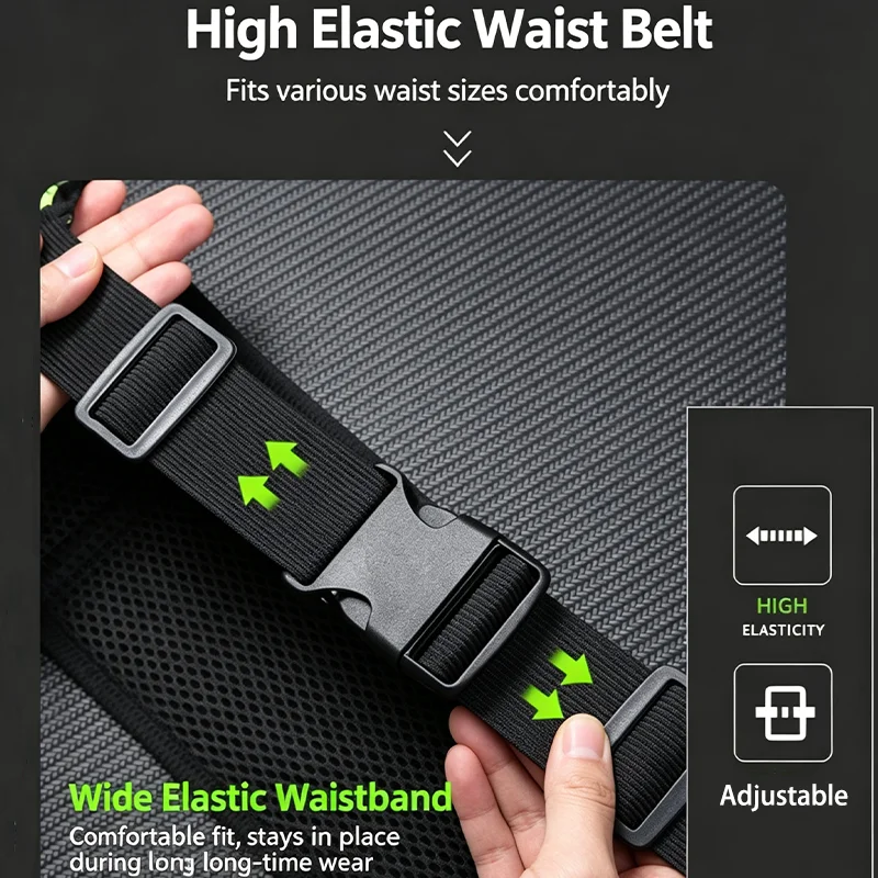 1/2/3PCS Sport Waist Bag Men Women Reflective Tape Gym Waist Bag Outdoor Cycling Breathable Durable Invisible Running Waist Bag