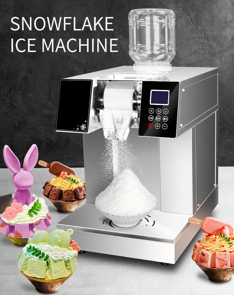 Ccommercial Ice Shaver Snoway Bingsu Maker Machine SY Snow Machine Stainless Steel Electric Snowflake Making Bubble Tea Shop Bar