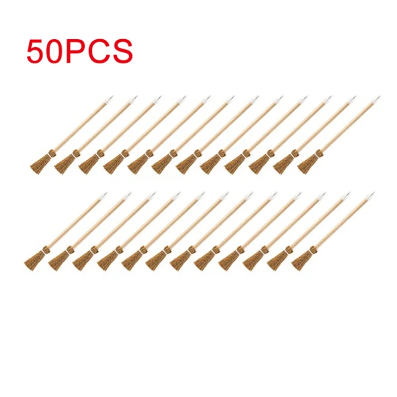 50 Pcs Witch Broom Pencils for Halloween Broomstick Ballpoint Pencils Halloween Favors Witch Broom Prop Writing