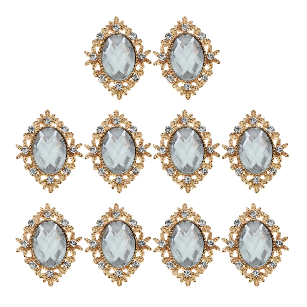 10 sztuk 25mm Rhinestone Cabochons Flatback kryształowe guziki ozdoby biżuteria ślubna dekoracja telefonu DIY szycie odzieży Acce