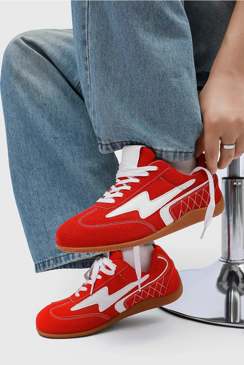 حار بيع المرأة جولة اصبع القدم أحذية رياضية مسطحة |   أحذية منصة كلاسيكية قابلة للتنفس أحذية رياضية كاجوال عصرية أحذية رياضية للنساء