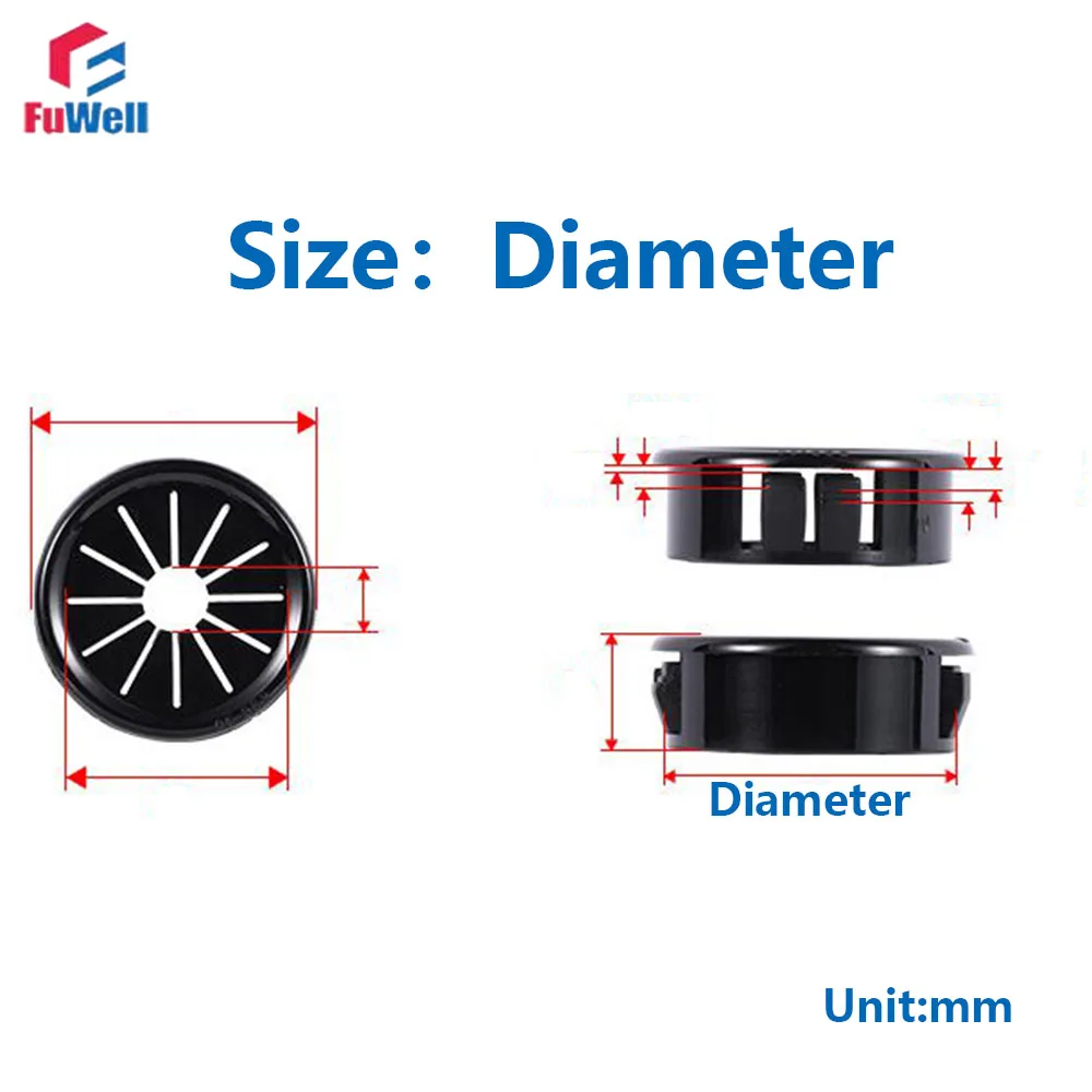 FuWell RSB Petal-Shaped Protective Sleeve Nylon Plastic Buckle Type Hole Plug Electrical Box Outgoing Line Anti-Cut Hole Plug