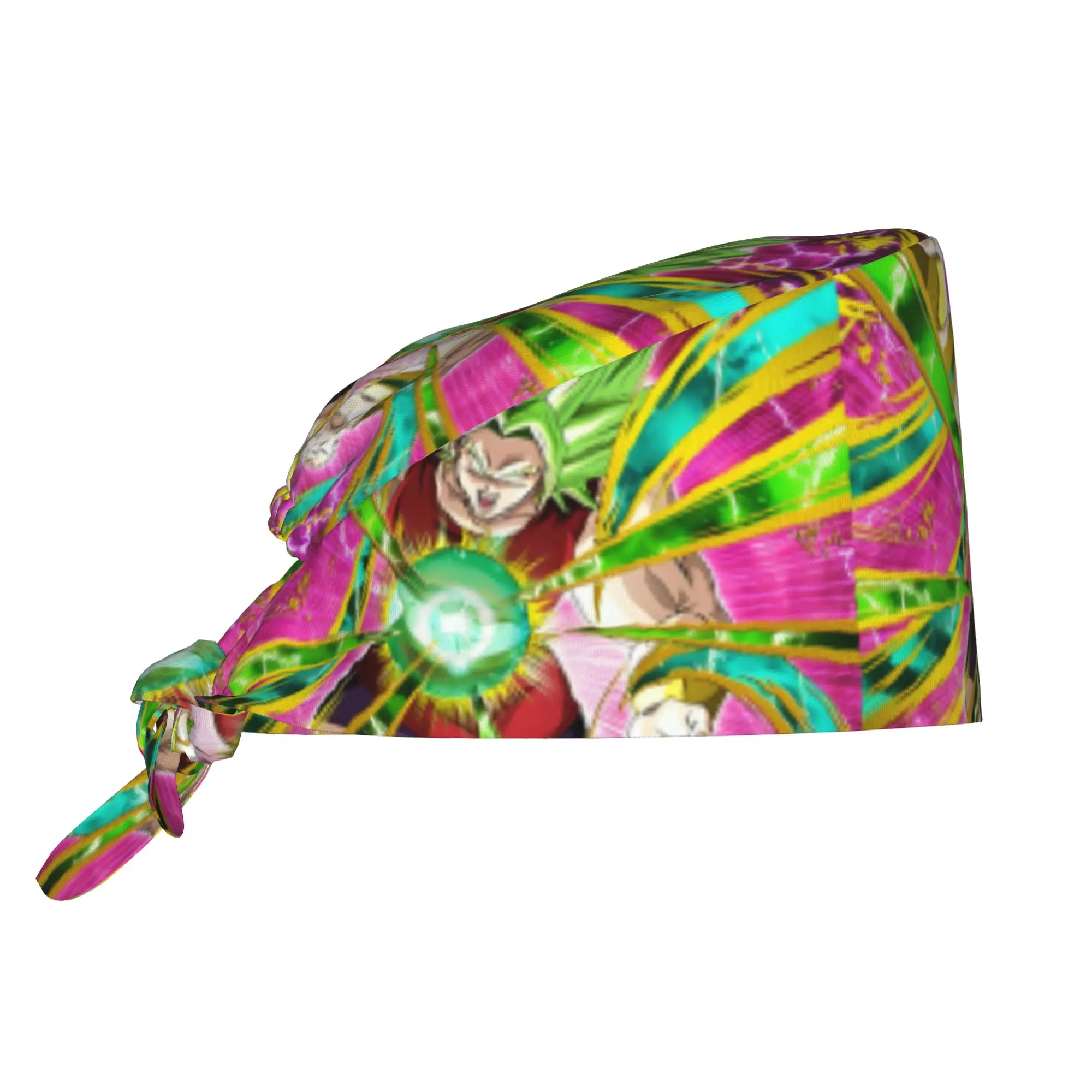 Gorro Quirúrgico Personalizado de Anime Broli para Personal Médico, Unisex, Saiyan, para Chef