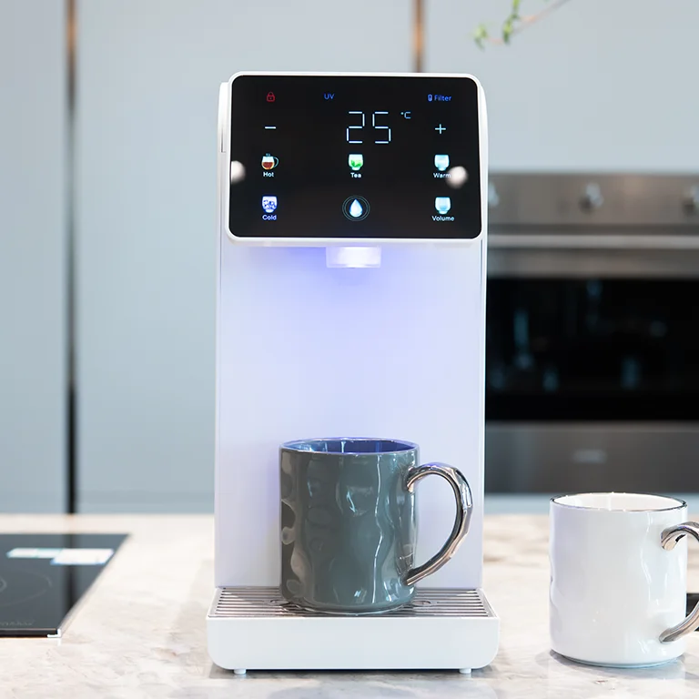 Puretal Countertop Water Filter System with UV Purifier Hot Cold Reverse Osmosis Safe Drinking Filtration