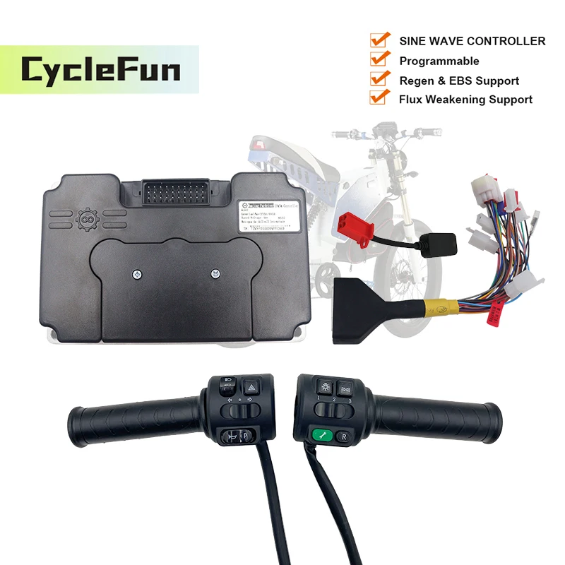 

84V Phase 450A ND84450 4KW-5KW BLDC FarDriver Sine Wave Original Controller With T08 Throttle For Electric Scooter Motorcycles