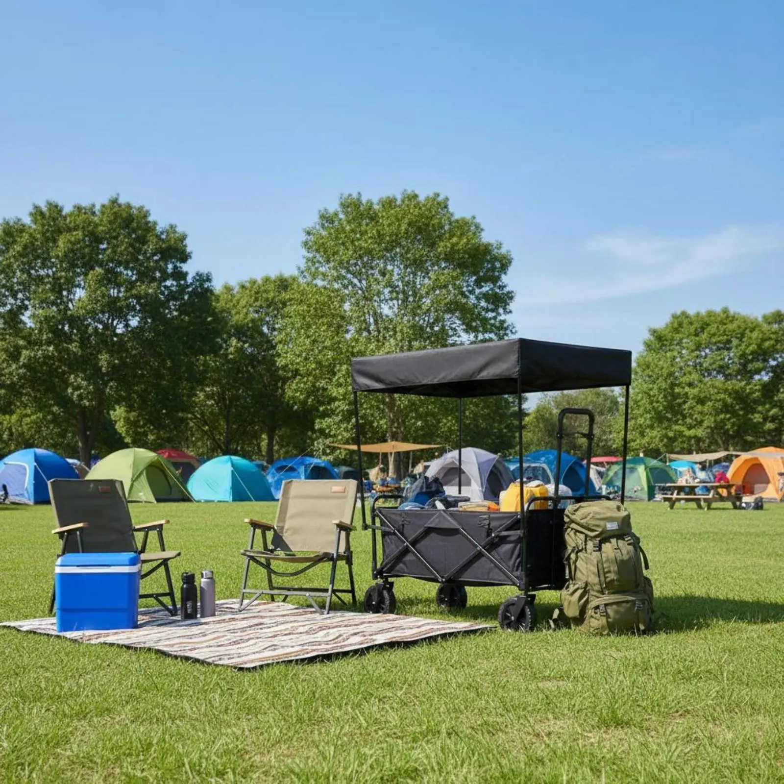 Camping Cart Rain Cover Detachable Wagon Sunshade Cover Folding Wagon Cover Top Easy Installation Outdoor Gear Accessory