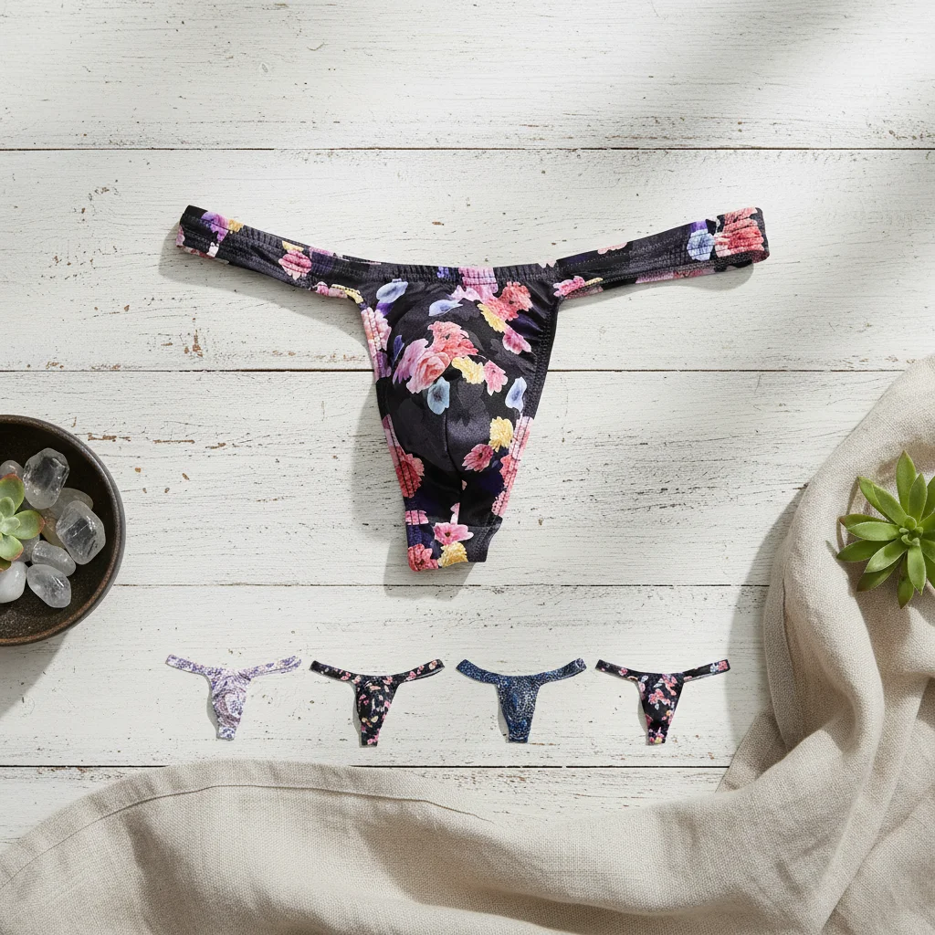 

Men Sexy Thong G-Strings Low Waist Breathable Underpants Penises Bag Man Underwear Erotic Jockstrap Bikini