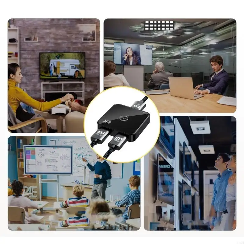 270b 2 в 1 выходной поддержки переключателей 4K 120 Гц 2,1 Сплиттер Hub 8K 60 Гц высокая скорость 48 Гбит / с для консоли