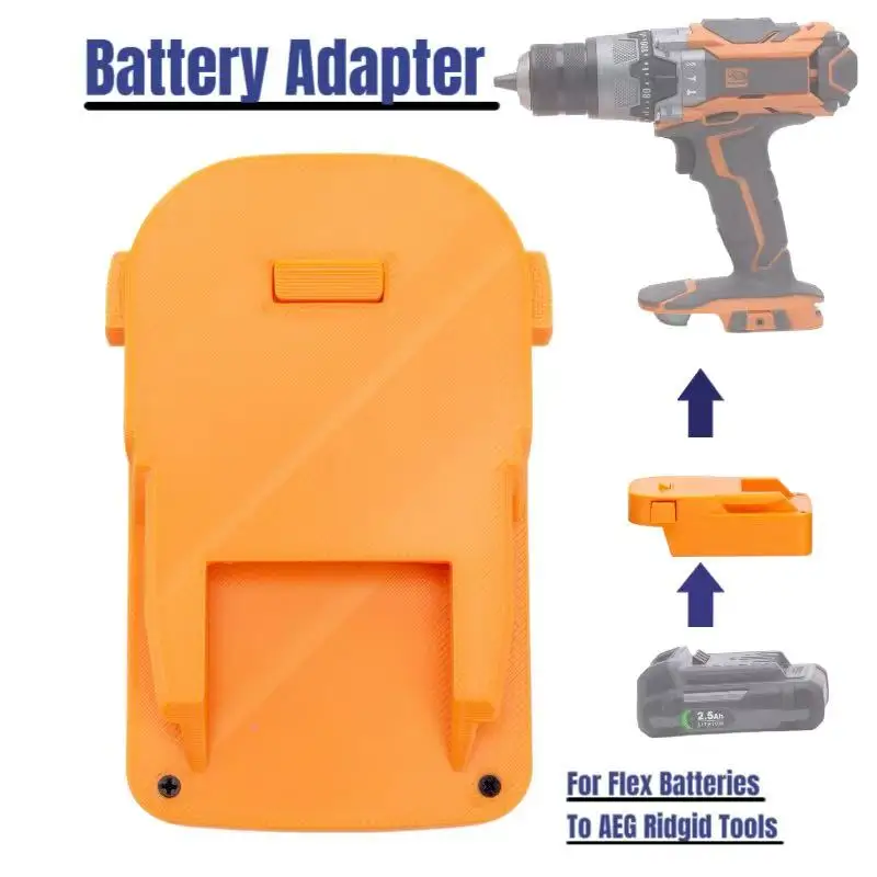 

Adaptor Batteries Converter For Flex 24V Lithium Ion to Ridgid AEG 18V Brushless Tools Adaptor(without battery and tools)