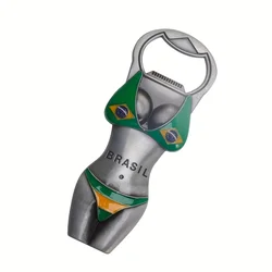 Creative Metal Bikini Personality Beer Bottle opener Bar Bottle Opener Brazilian Green portable magnetic home bottle opener