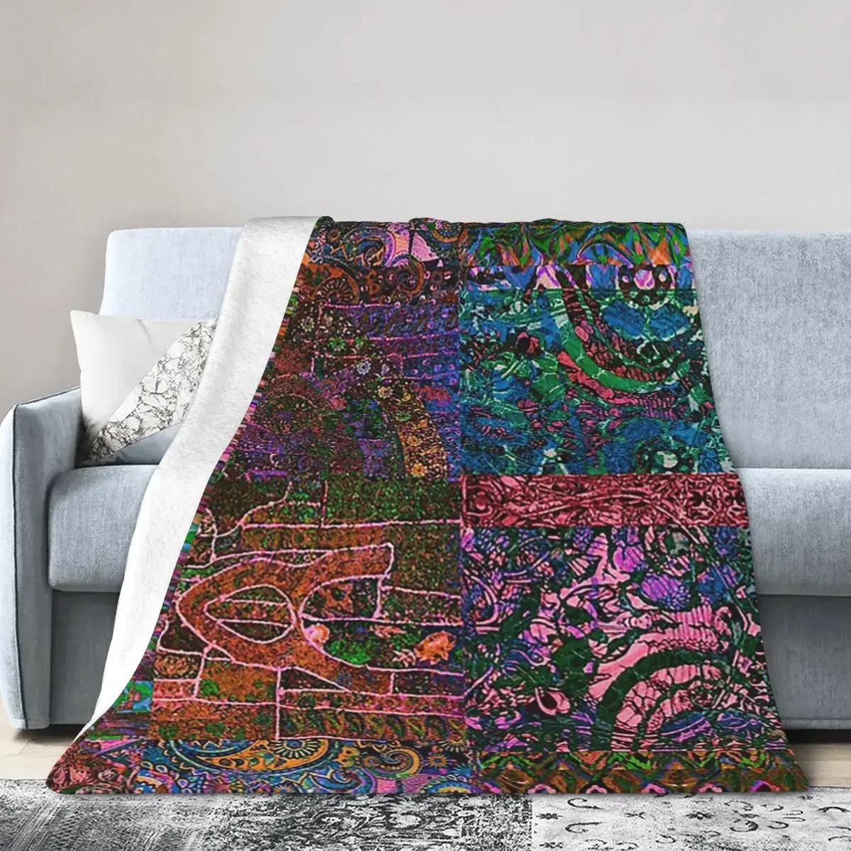 Bohemian Wonderland II Blankets Soft Warm Flannel Throw Blanket Bedding for Bed Living room Picnic Travel Home Couch