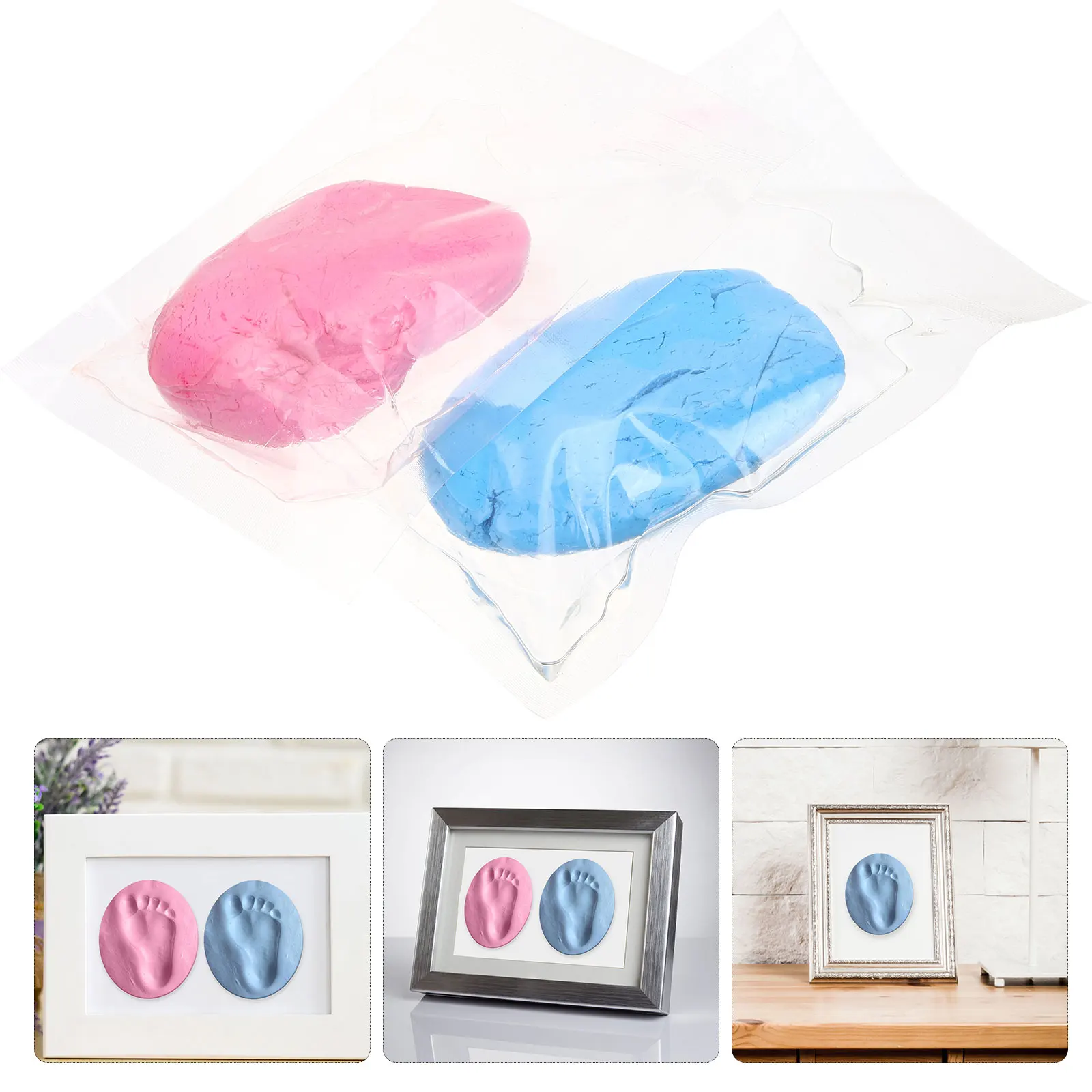 

4 Pcs Hand Foot Prints Children's Handprint Kits Moulding Baby & Footprint Makers Gift Mud Casting