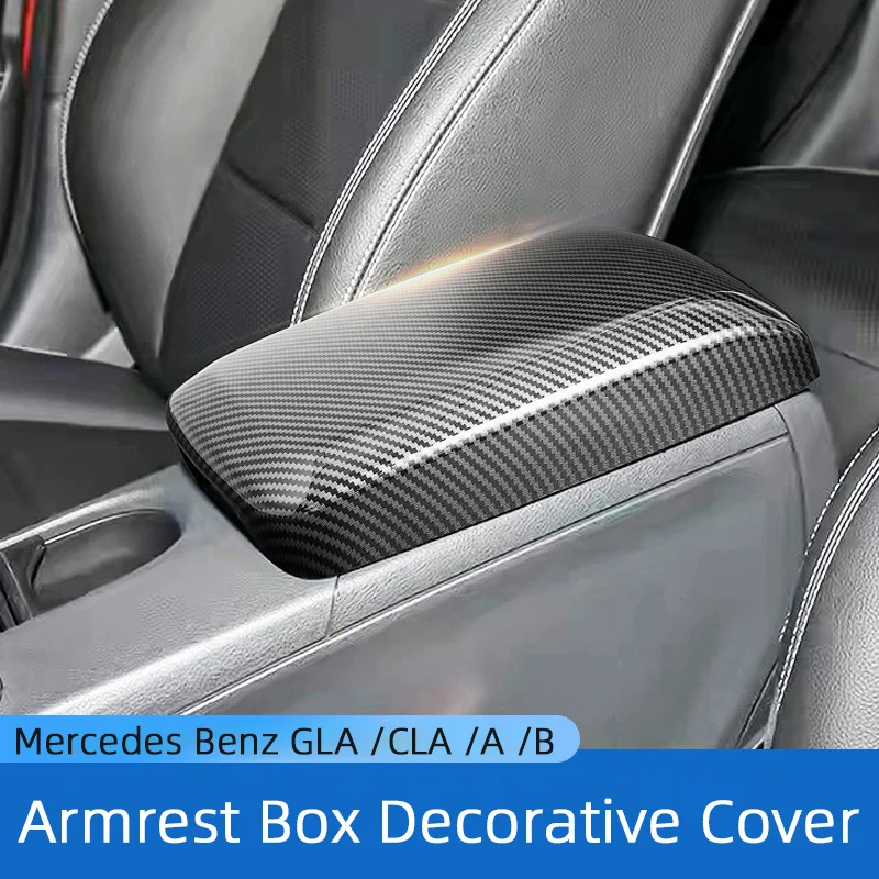 

Car Center Console Armrest Box Panel Trim Cover For Mercedes Benz A B Class GLA CLA W176 W246 W242 C117 X156 Auto Accessories