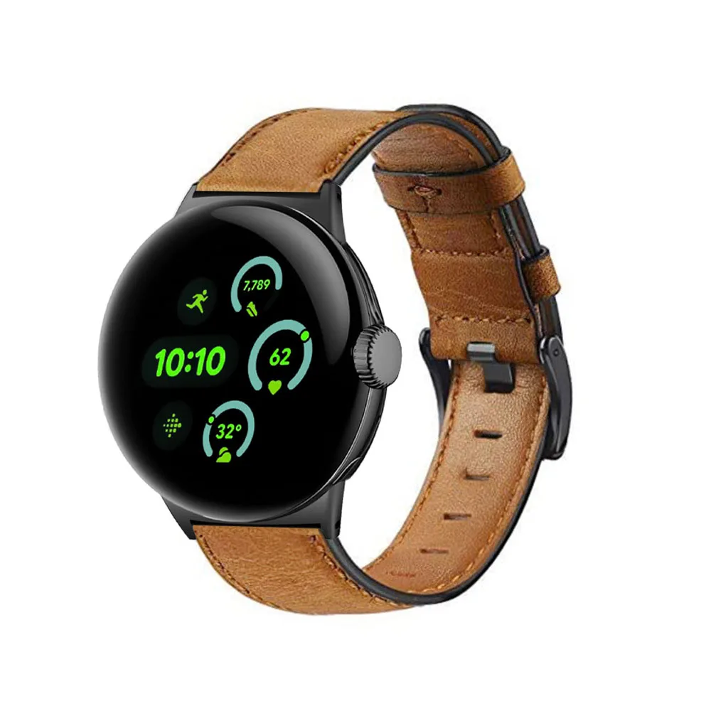 حزام من الجلد الطبيعي لساعة Google Pixel Watch Band 3 45 ملم Correa معصمه حزام الساعة الذكية لساعة Google Pixel Watch 3 #6