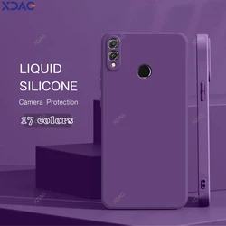 Square Phone Case for Honor8X Honor 8X 8 X Soft Original High Qualtiy Internal Flocking Solid Color Back Cover Carcasa