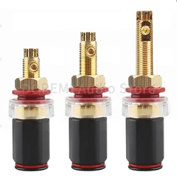 4pcs Speaker Binding Post Gold Plated Terminal Female Banana Jack Connector HIFI Audio Amplifier Banana Plug Socket Terminal