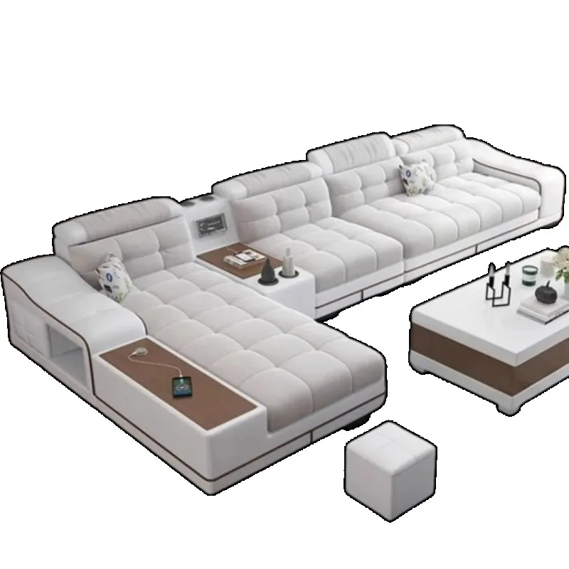 شقة كسول صالة أريكة كرسي متعدد الوظائف الشمال أريكة جلدية الاسترخاء غرفة المعيشة Divani Da Soggiorno الأثاث #6