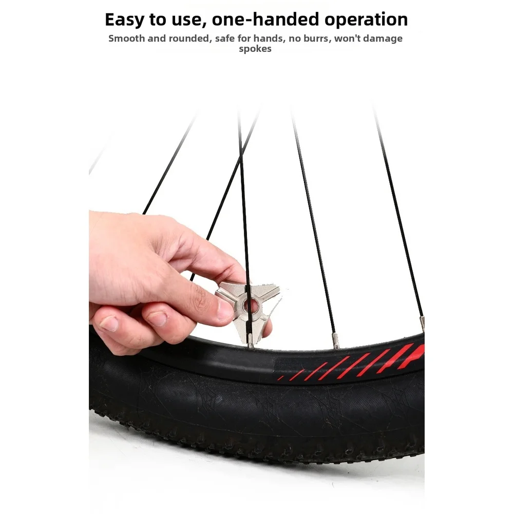Spoke Wrench with 6 Precision Sizes for Bike Wheel Work - Carbon Steel Material Compact Ergonomic Handle Design