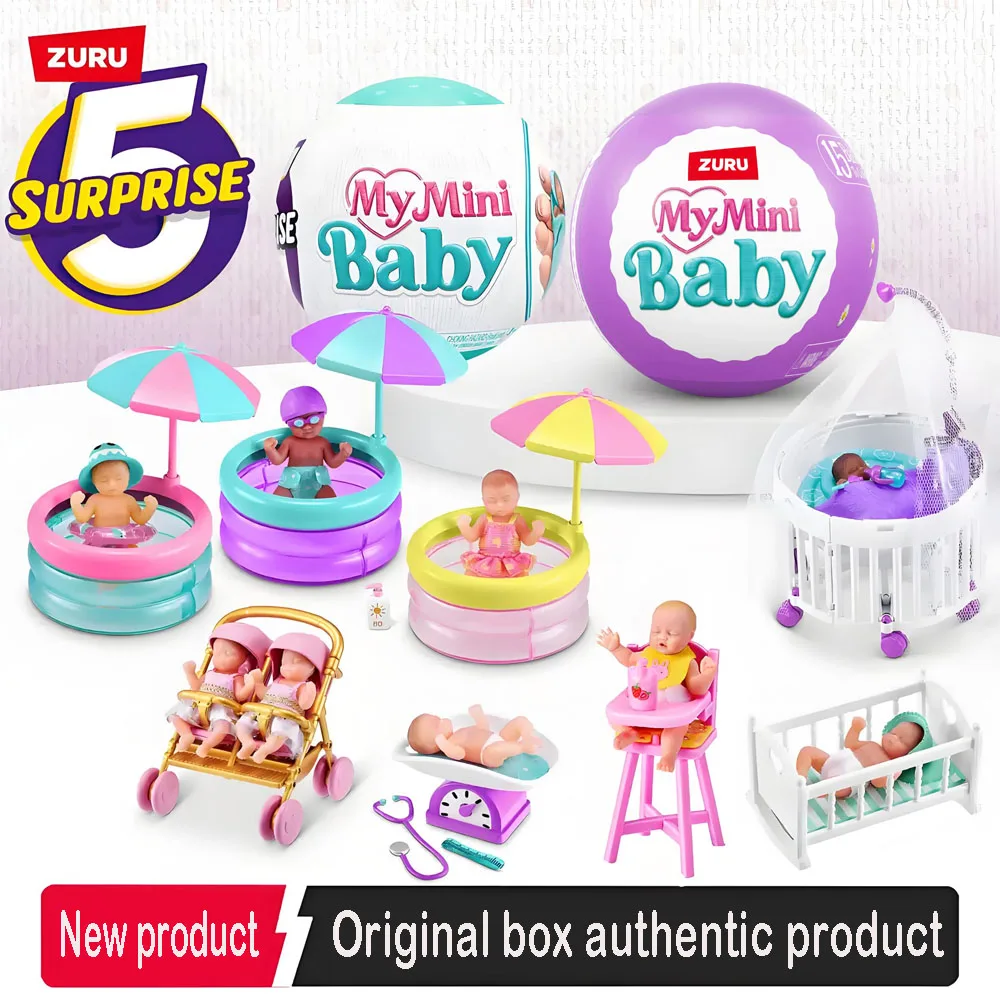 

Zuru 5 Surprise Brand Doll Series My Mini Silicone Realistic Baby Mystery Capsule Collection Mini Toy Children S Day Gifts