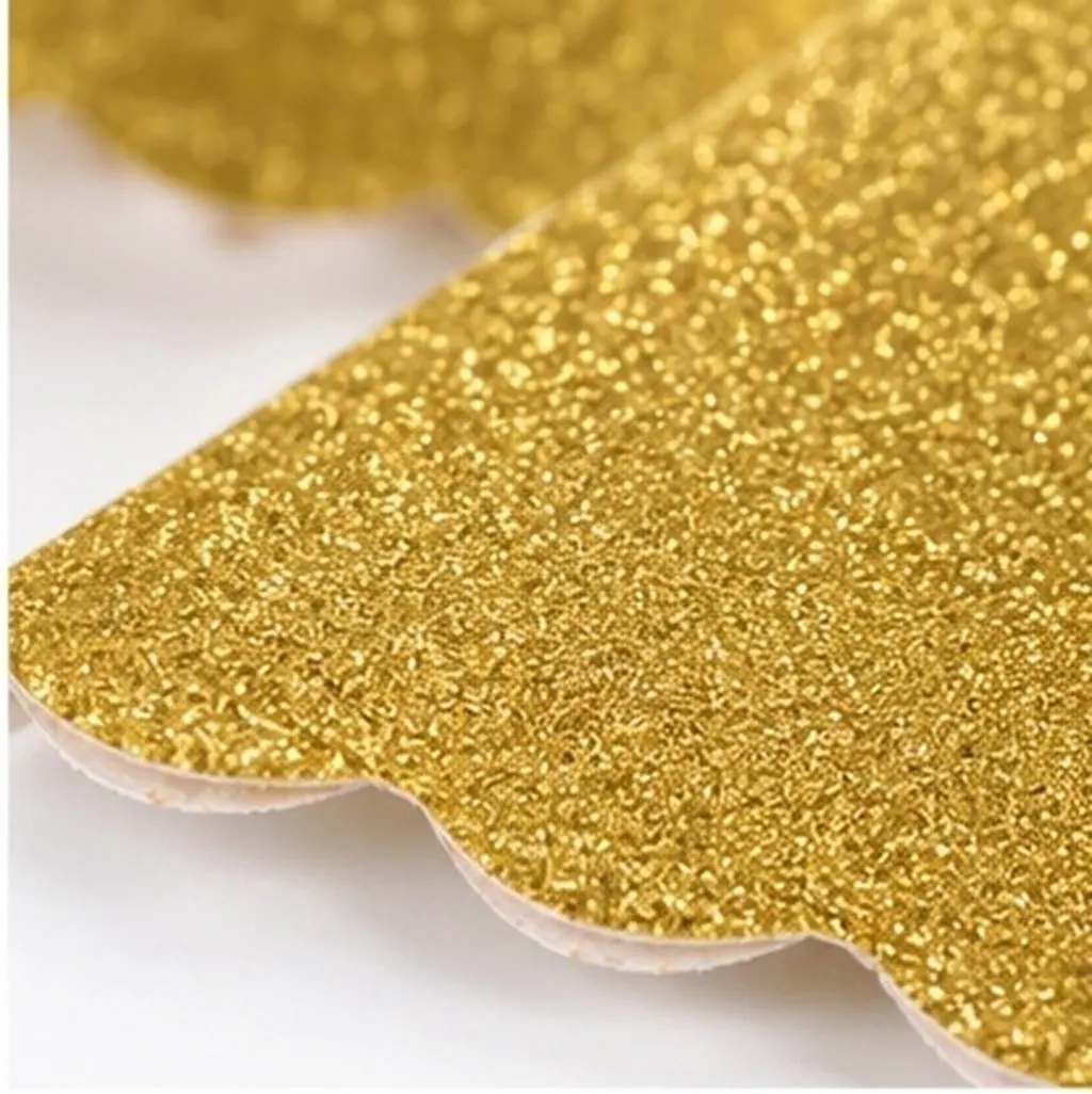 1 Roll Blackboard Border Trim Wave Shape Decorative Border Paper for Bulletin Boards Classroom Office Festival Use Gold Color