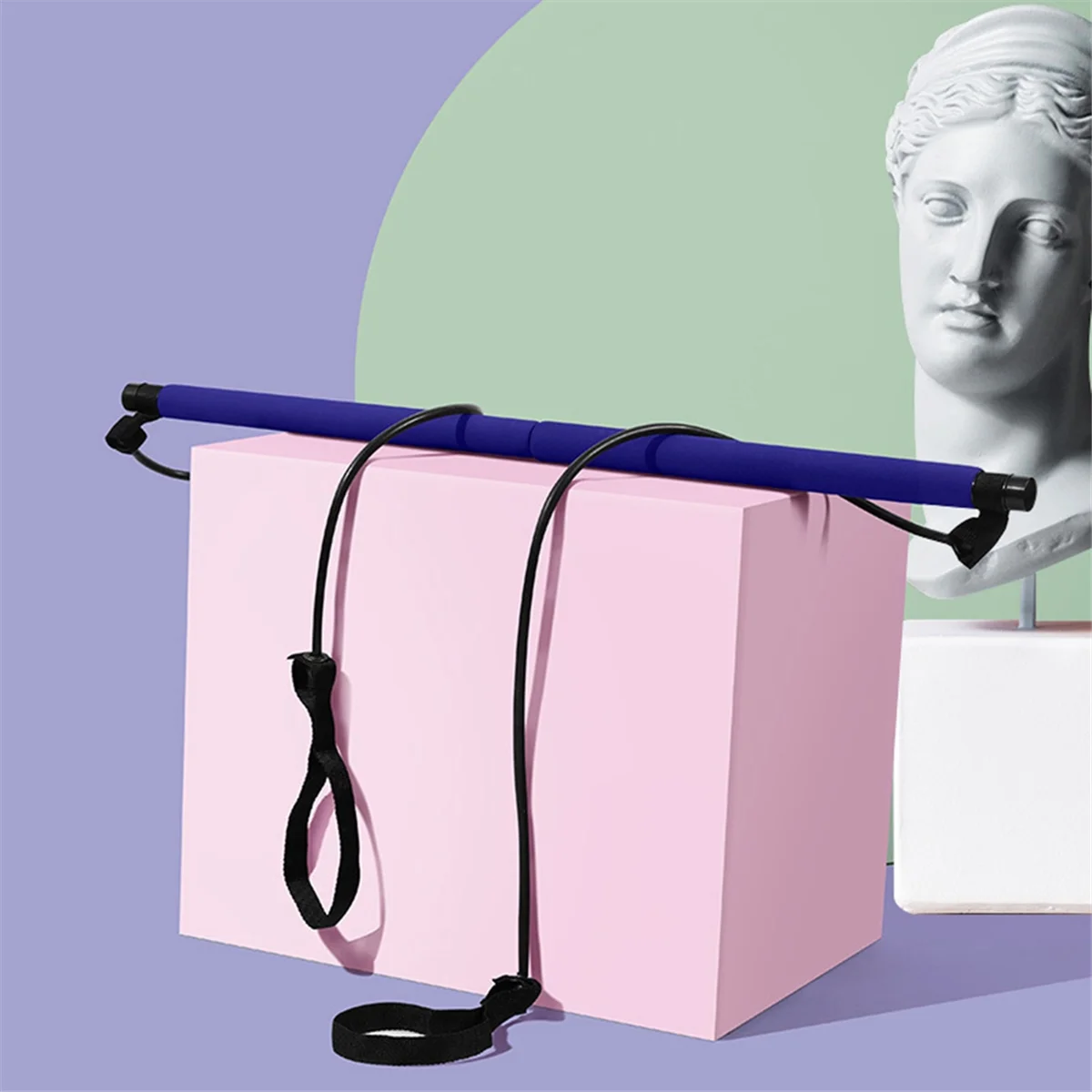 AT53 bâton de Pilates multifonctionnel équipement de Yoga Fitness bande de résistance élastique ceinture de corde élastique extensible domestique