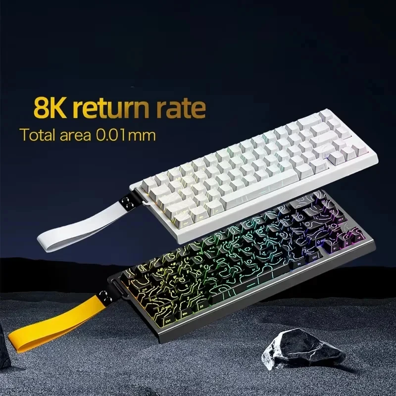 2026 Hot X68 HE Quick Trigger Keyboard 8000Hz Magnetic 0.01mm RT Precision Wired Ergonomic Game Esports Keyboard Win Macos New.