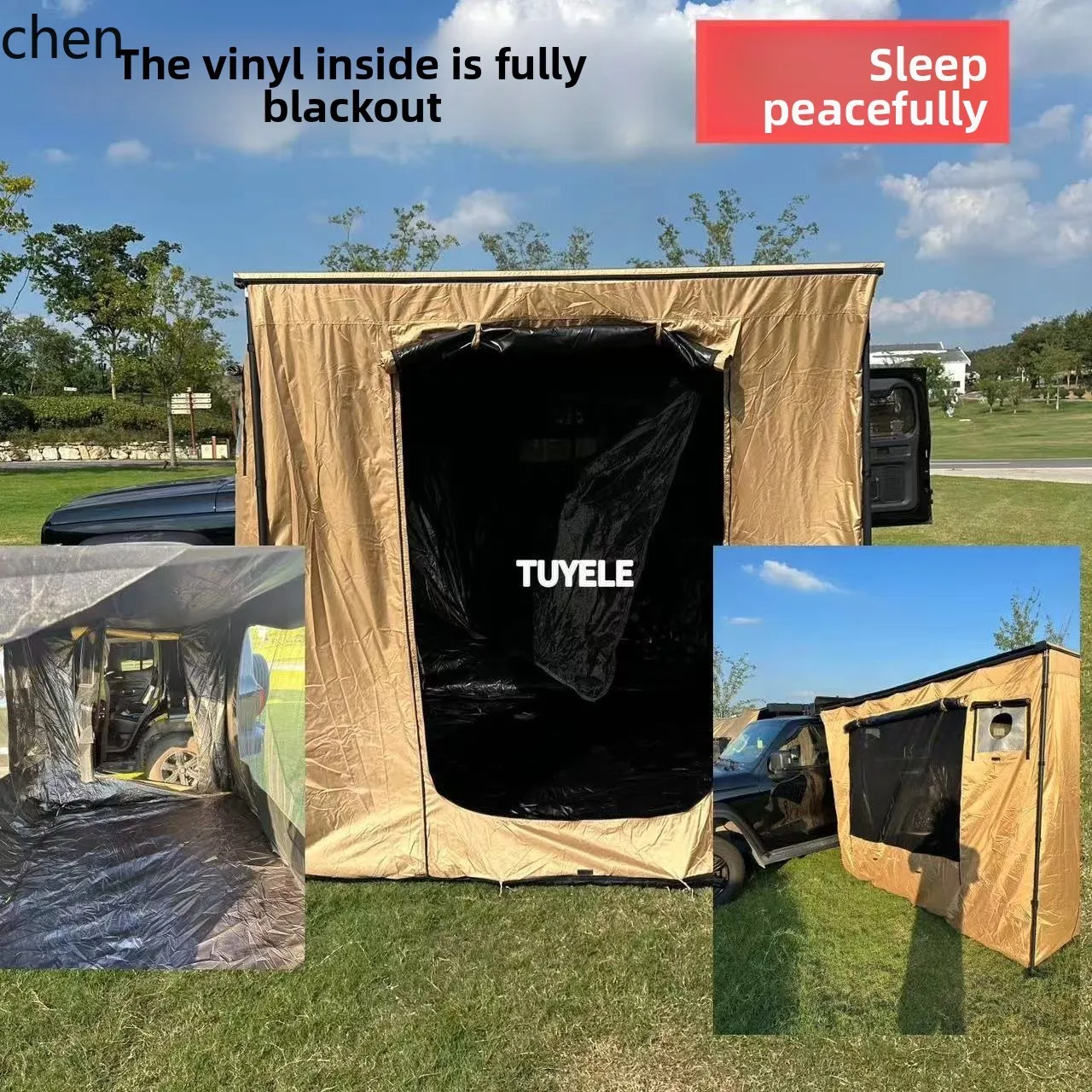 LXC Car Outdoor Aluminum Alloy Shell Side Tent Rainproof Tent Awning Camping