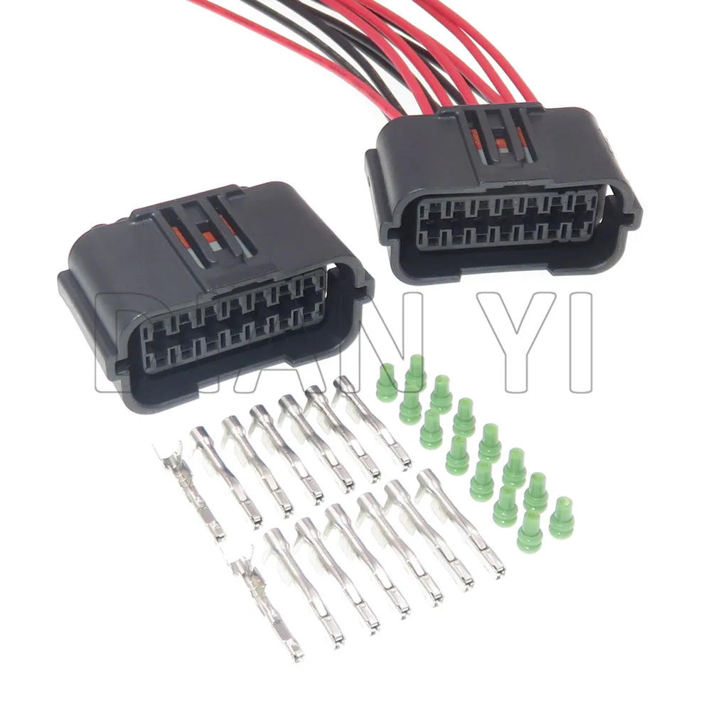 1 Set 14 Way Car Waterproof Connector MG645724-5 Auto Electrical Socket MG 645724-5 AC Assembly Automotive Modification Plug