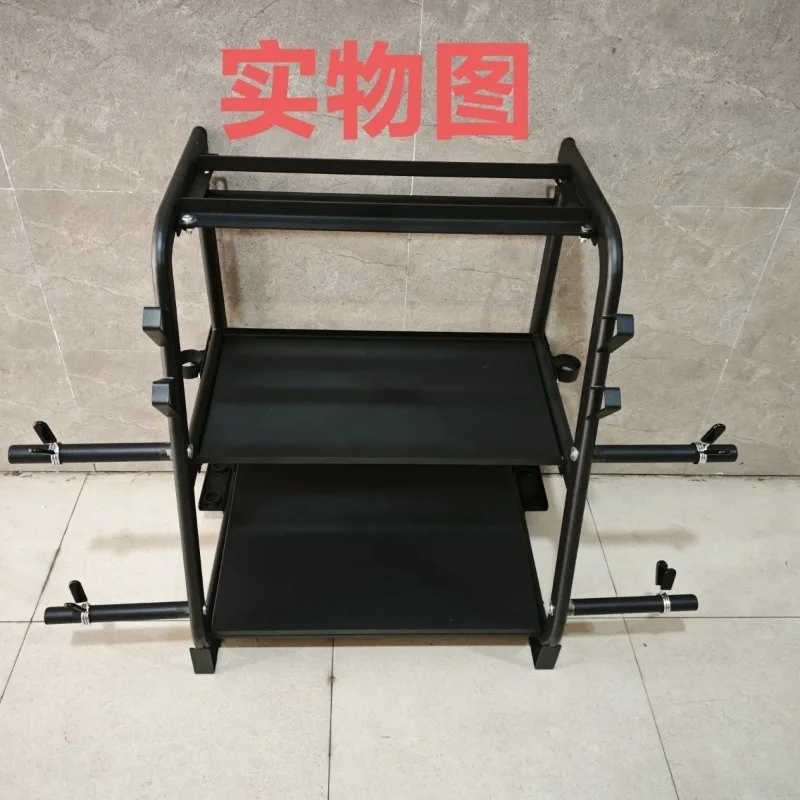 Multifunctional shelf for fitness equipment, household bracket, barbell rack holder