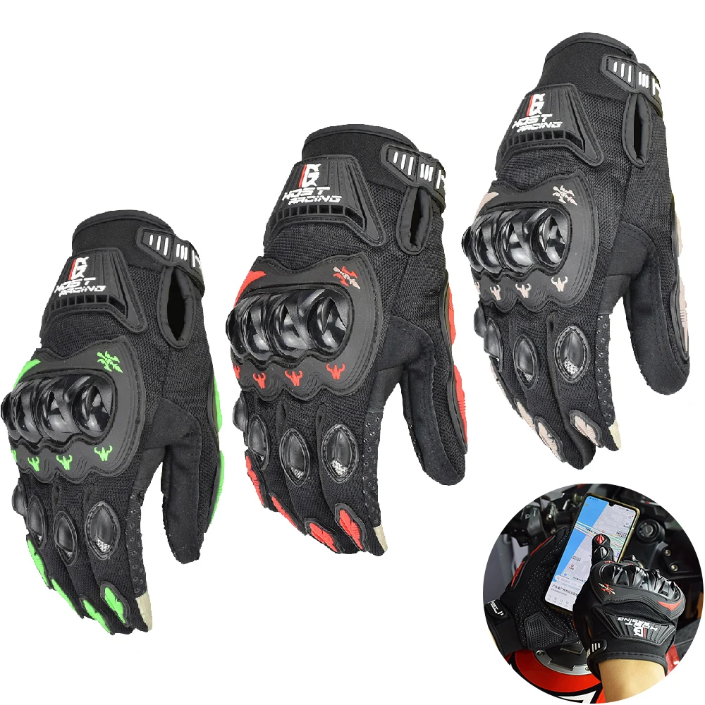 

Men's Cycling Glove Full Finger Touchscreen Motorbike Gloves for BMX MTB Riding, Off-Road Dirt Bike Windproof Racing Gloves Unis