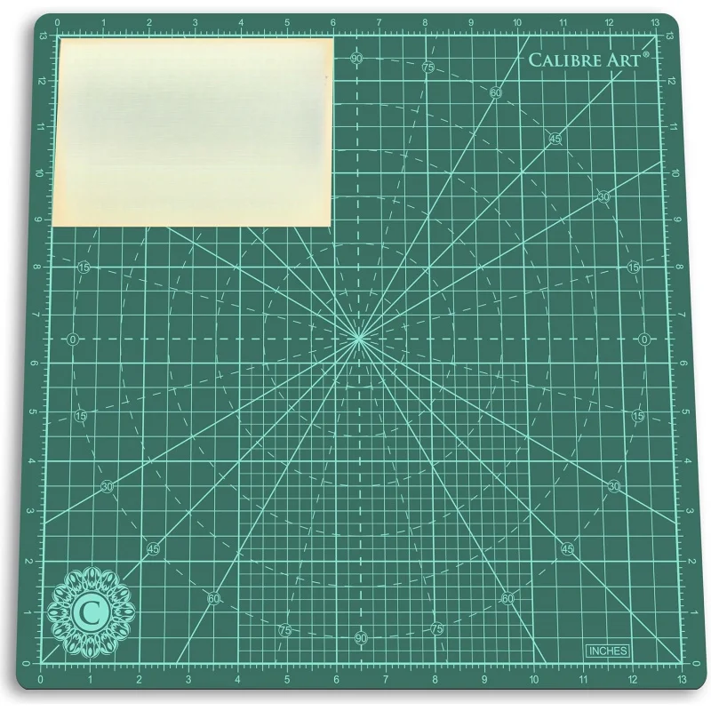 

Вращающийся самовосстанавливающийся коврик для резки 14x14 (сетка 13 дюймов), идеально подходит для квилтинга и художественных проектов