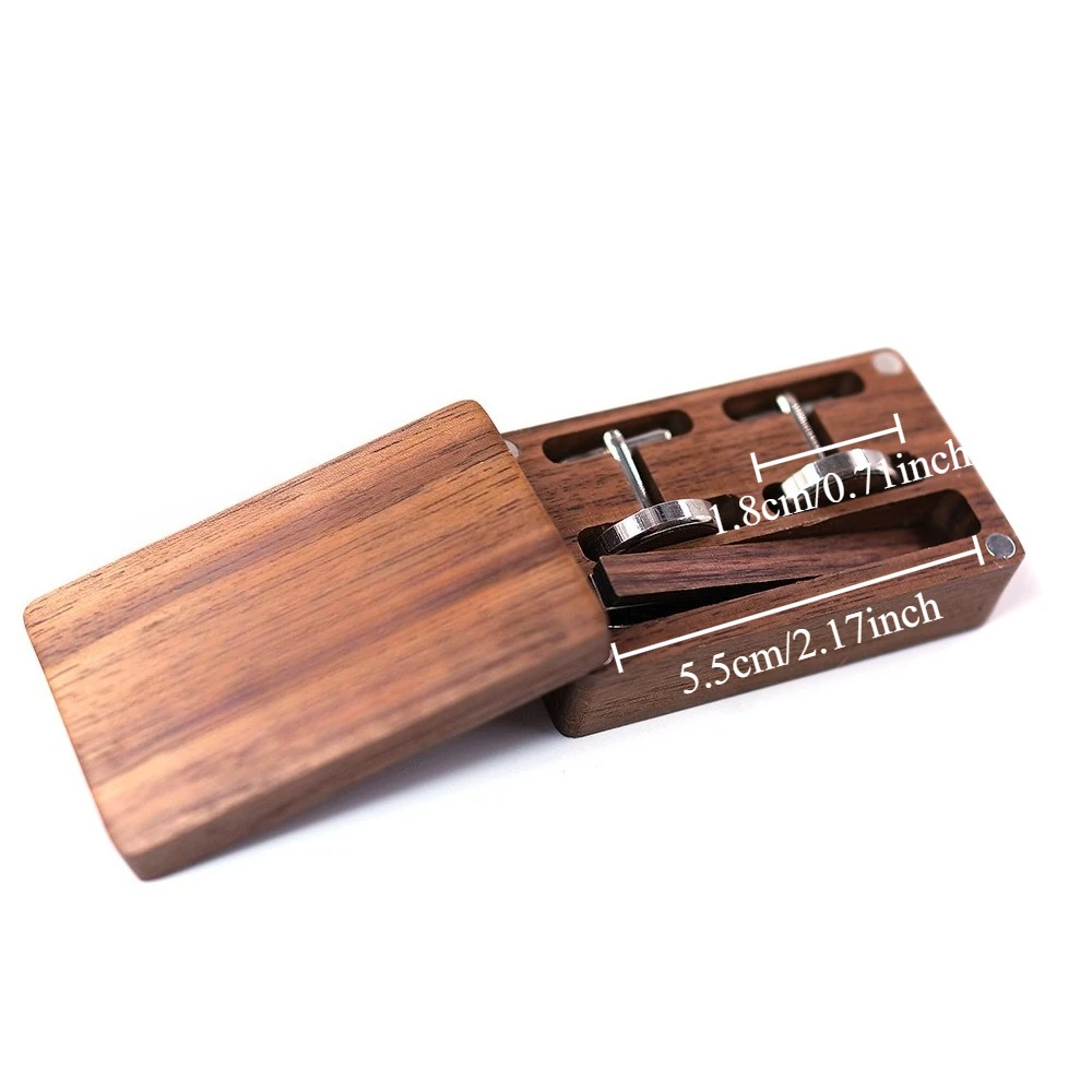 Walnut Solid Wood Cufflinks Tie Clip Storage Box Cufflinks Tie Clips Magnetic Wooden Box Men's Cufflinks Exclusive Gift Box