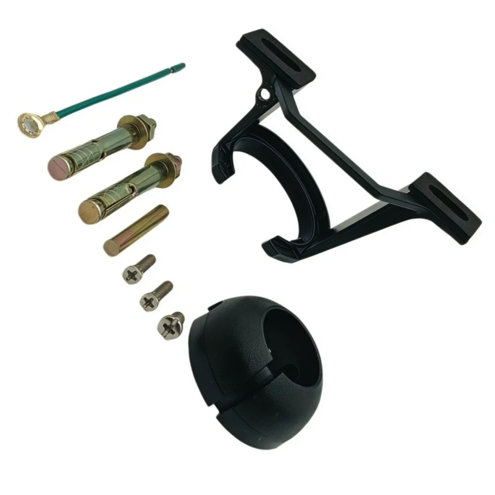 Sloped Ceiling Mounting Bracket With Hanger Ball For Vaulted Fan Adapter Up To 45 Degree Zinc Alloy Black Installation Kit